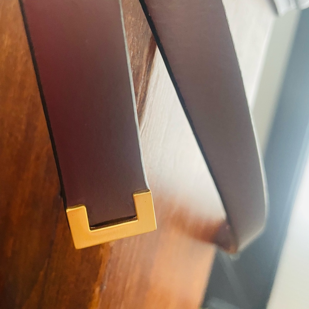 J. Crew Dark Brown Belt with Gold Buckle - Picture 14 of 16